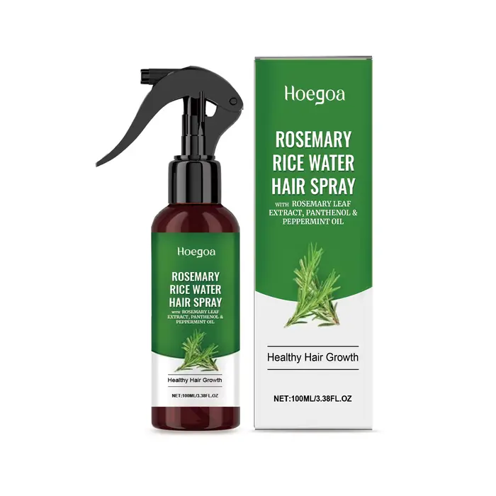 Spray à l'eau de riz et au romarin : nourrit en profondeur les cheveux secs et crépus
