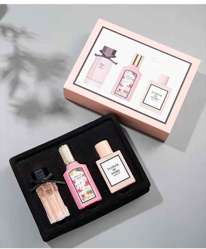 Haute qualité femmes Parfum 75ML coffret cadeau 3 pièces ensemble Eau De Parfum parfum Floral parfum