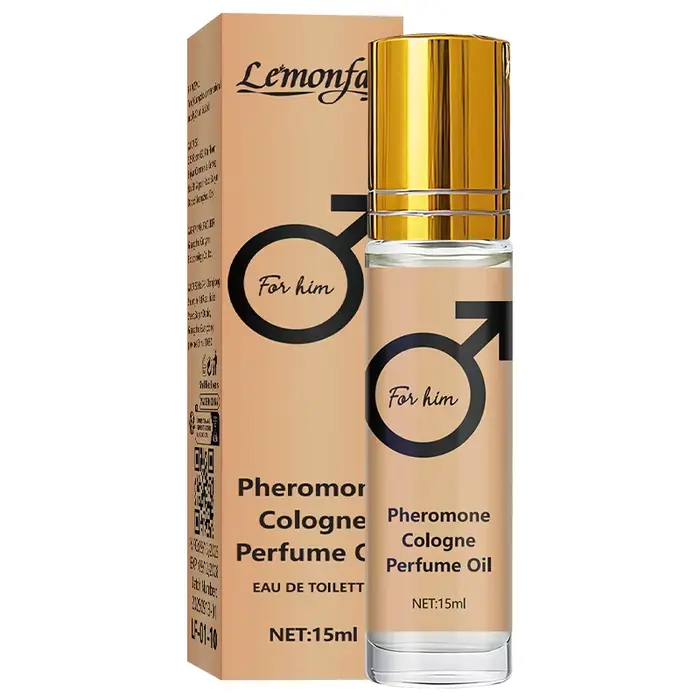 Lemonfay Huile de Cologne aux Phéromones pour Hommes, Parfum Roll-On Longue Durée, Portable 15ml, Ea