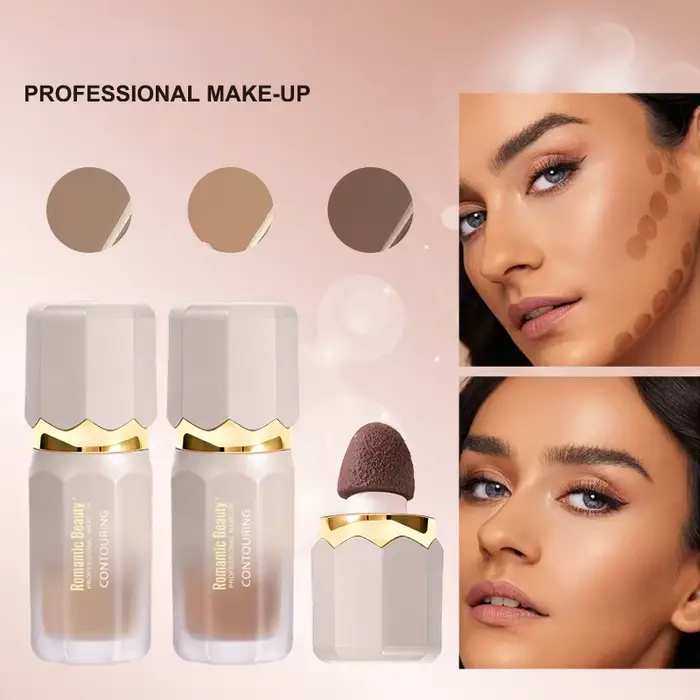 Surligneur bronzer et ombreur liquide pour contour naturel longue durée résistant à l'eau pour teint éclatant occasions spéciales