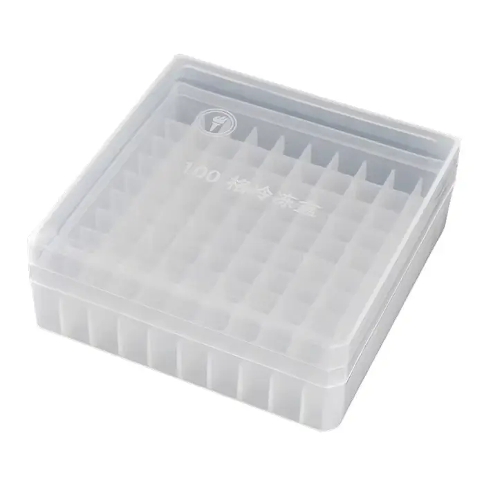 Mini boîte de rangement pour bouteilles d'huiles essentielles, grille 100, 5x14x14cm, boîte en plastique portable, présentoir de bouteilles de parfum, présentoir pour bouteilles de 2ml
