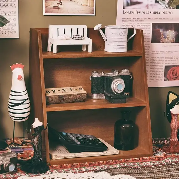 Organisateur de parfum en bois vintage-support de rangement multifonctionnel pour bureau