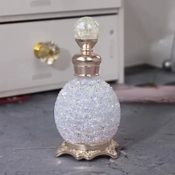 Bouteille de carafe de parfum de 15ml, bouteille de parfum de luxe avec décoration de strass scintil