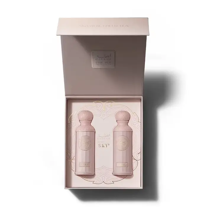 Ensemble de parfums Gissah Akoya pour femmes 90ML X 2 Parfum floral longue durée Flacon élégant Idéa