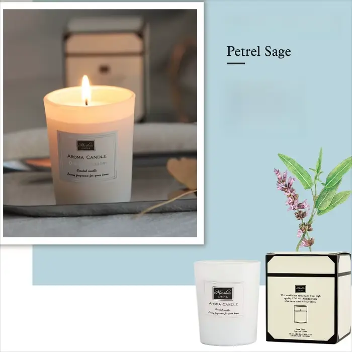 Bougie parfumée en verre à 3 couleurs