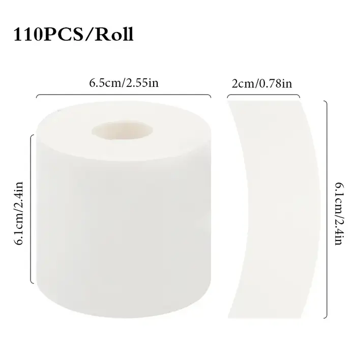Rouleau de tampons de Gel pour cils, 110 pièces/rouleau, bande adhésive, autocollants d'extension de