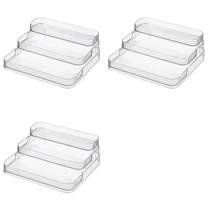 Étagère à parfums de bureau à 3 niveaux SOFT-3X, organisateur de cosmétiques en PET, support de rang