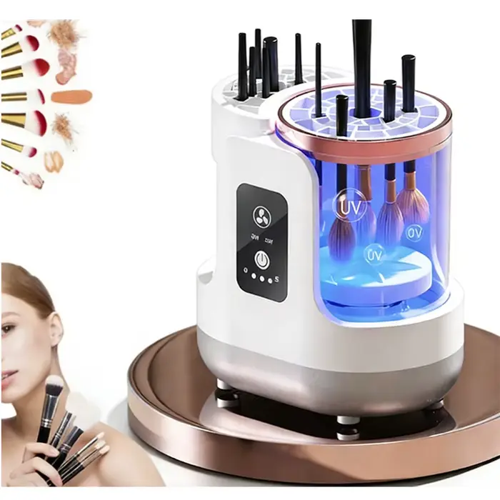 Machine de nettoyage de pinceaux de maquillage électrique 3 en 1