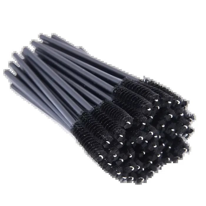 5/25/50 pièces pinceaux de maquillage rose cristal cils brosse réutilisable faux