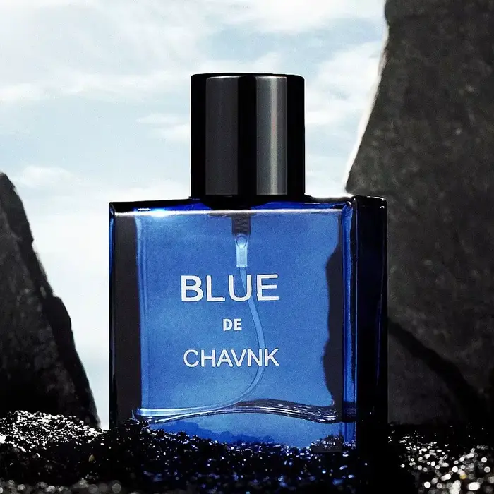 Eau de Parfum Vaporisateur 50ML Bleu Parfum pour Homme Note Fruitée Mystère Unique Masculin Goût Cal