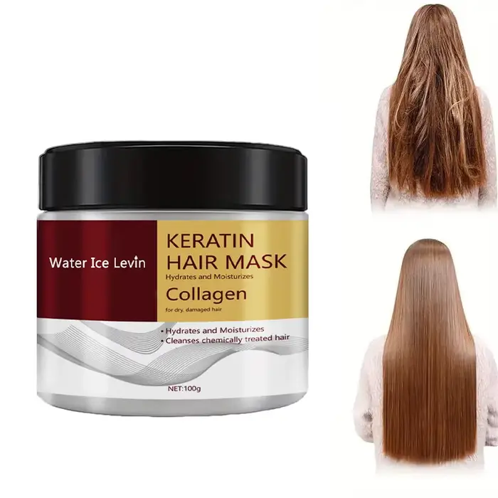 Masque capillaire à la kératine Water Ice Levin : hydratation et réparation en profondeur pour cheveux secs et endommagés en 10 minutes