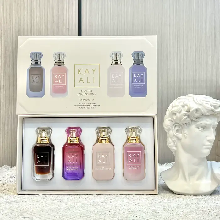 KAYALI Coffret de 4 mini-parfums 10ml Vanille Oud Floral Fruité Oriental Longue Durée Unisexe Eau de Parfum