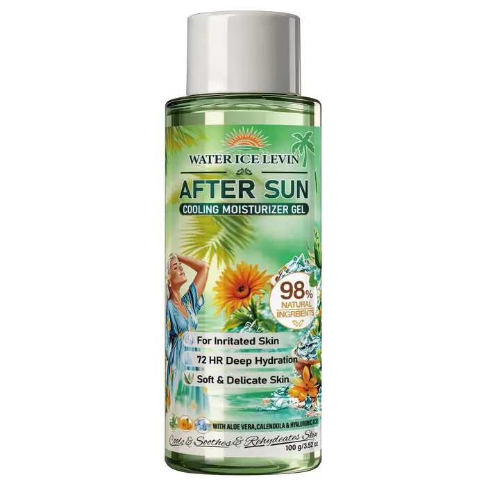 Gel hydratant rafraîchissant après-exposition solaire, hydratation profonde, apaise les peaux sensibles et irritées, gel pour la peau à l'aloe vera 100g