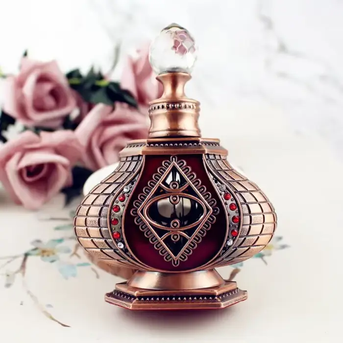 Flcopropriété d'huile essentielle de parfum antique, HI avec compte-gouttes en verre, cadeau de décoration artisanale africaine, 12ml