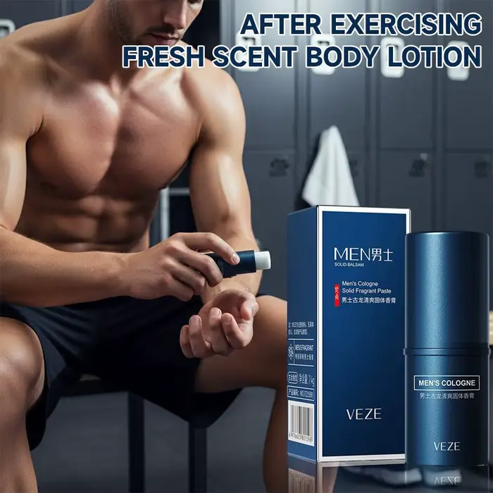 Baume de parfum solide classique pour homme, parfum léger et frais, longue durée, stick de parfum, neutralise les odeurs corporelles, parfum rafraîchissant