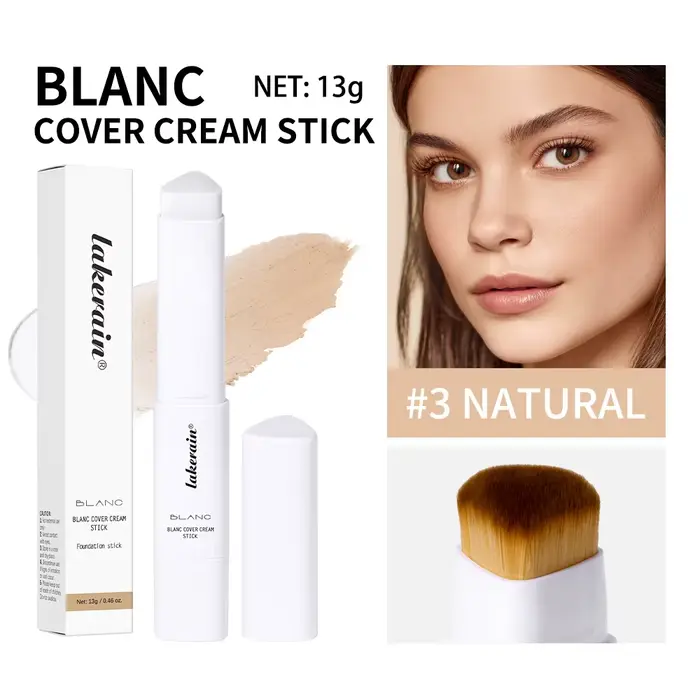 Lakerain – bâton de fond de teint à couleur changeante, couverture complète, finition mate, brosse e