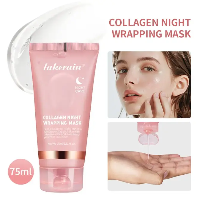Ensemble masque et brosse pour le visage au collagène, rajeunit, hydrate, éclaircit la peau pour une