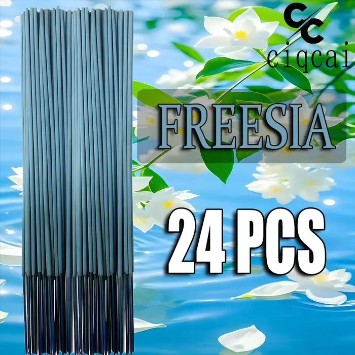 Bâtons d'encens faits à la main au parfum de freesia, 25. Bâtonnets d'encens en bambou de haute qual