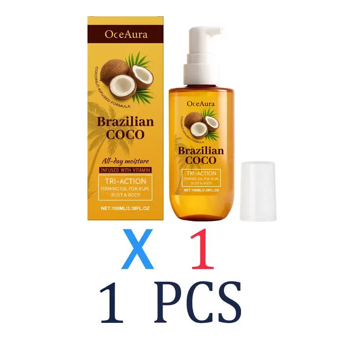 Huile corporelle de noix de coco, soin raffermissant et hydratant pour le corps, fesses, poitrine, vitamine enrichi, remède pour la peau sèche, nourrissant, absorption rapide