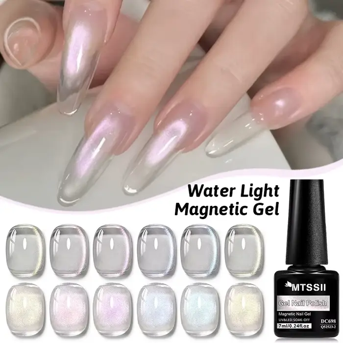 Vernis à ongles Gel magnétique chat lumière d'eau effet de perle de verre coloré Semi Permanent tremper UV LED Gel