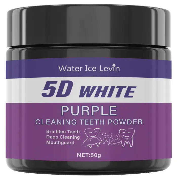 Water Ice Levin Purple Dentifrice éclaircissant : pour un blanc 5D profond, fraîcheur propre et revi