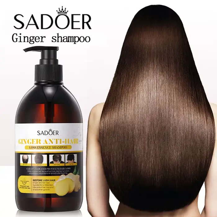Shampoing Anti-perte de cheveux au gingembre, parfums longue durée, hydratant en profondeur, ensemble lisse avec peigne, cadeau, 500ml