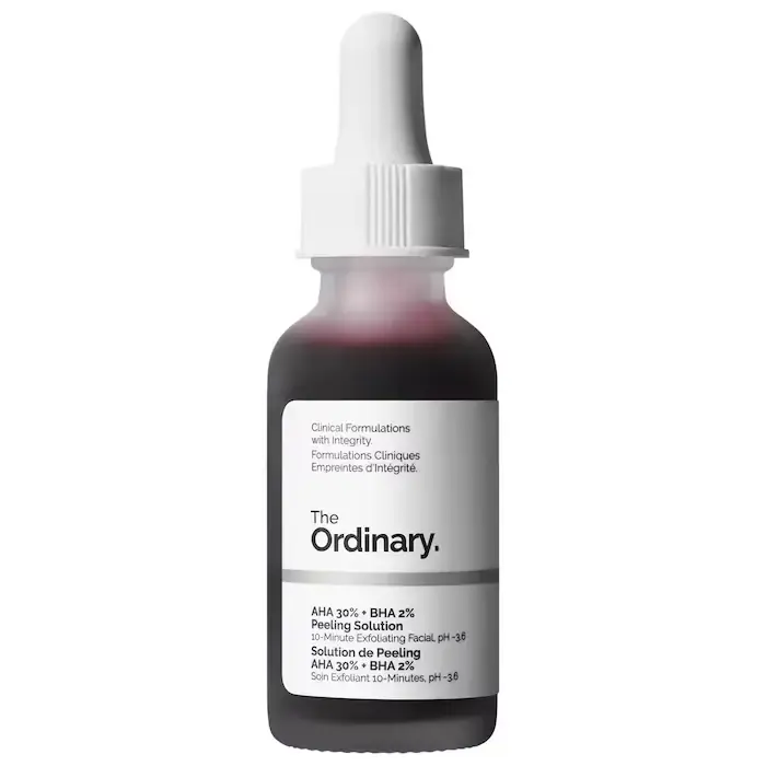AHA 30% + BHA 2% Solution Peeling 30ml Solution Peeling exfoliante visage éclaircir Lisse et affiner l'apparence de la peau