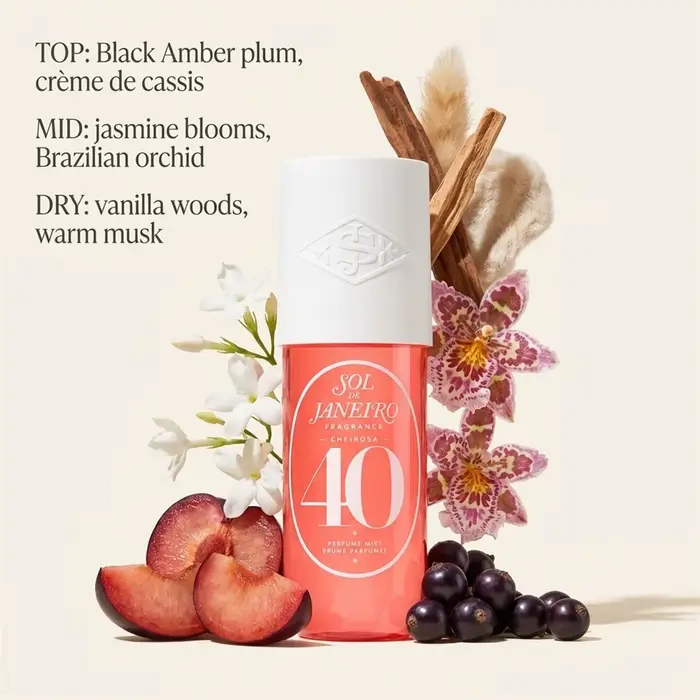 Brume parfumée Sol De Janeiro Cheirosa 40 90 ml, vanille florale fruitée, parfum longue durée, parfu