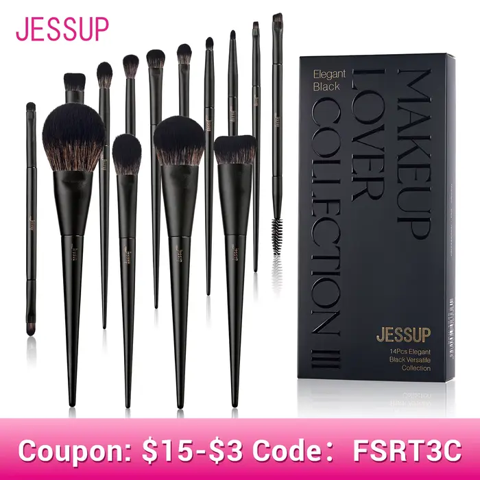 Jessup ensemble de pinceaux de maquillage