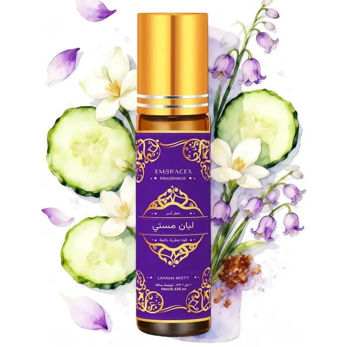 10ml Layaan Misty Roller Fragrance Oils - Cadeau Layaan Misty pour l'Aïd al-Fitr - Parfum longue durée