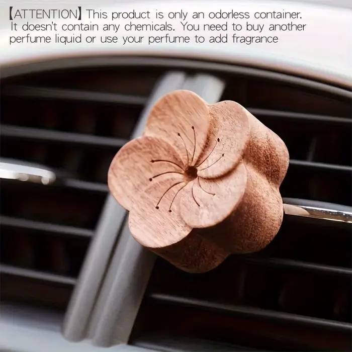 Pas de parfum bricolage parfum fleur en bois désodorisants de voiture clip de ventilation ornements 