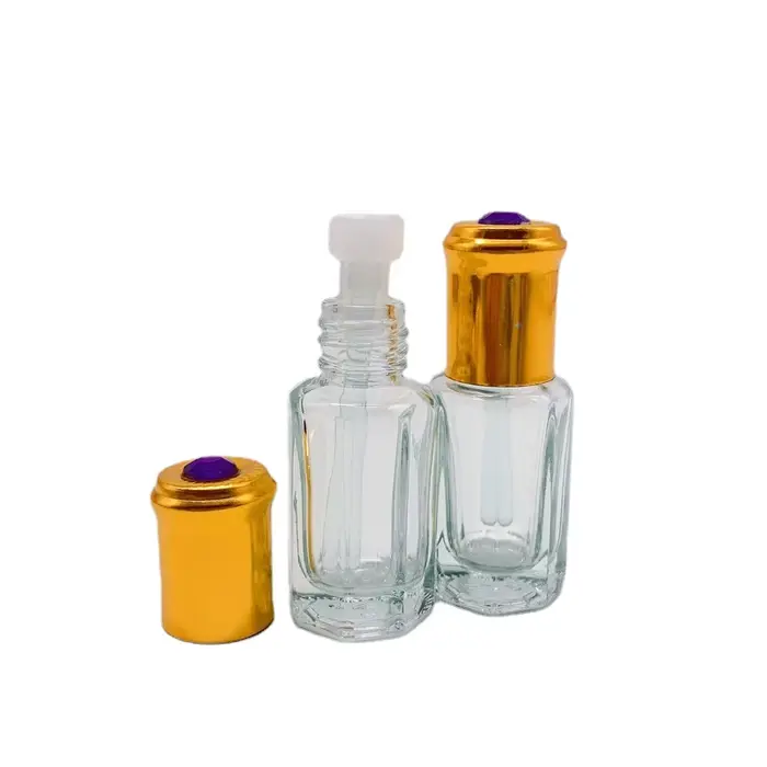 Attar – bouteilles de test de parfum en verre, 3ml 6ml 9ml, pour huile Oud arabe avec bouchon en alu