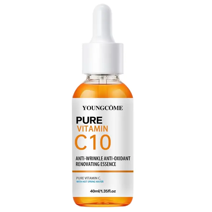 Vitamine C Essence pour le visage acide hyaluronique peau foncée éclaircir sérum estompe les ridules hydratant réparation sérum terne visage soins de la peau