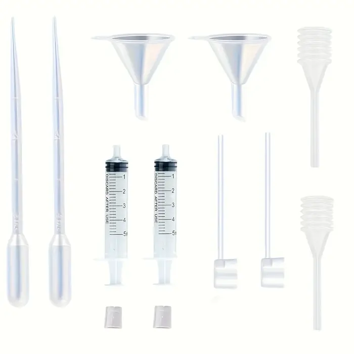 Ensemble distributeur de parfum 12 pièces - 2 seringues, 2 pipettes, 2 séparateurs de parfum, 2 conv
