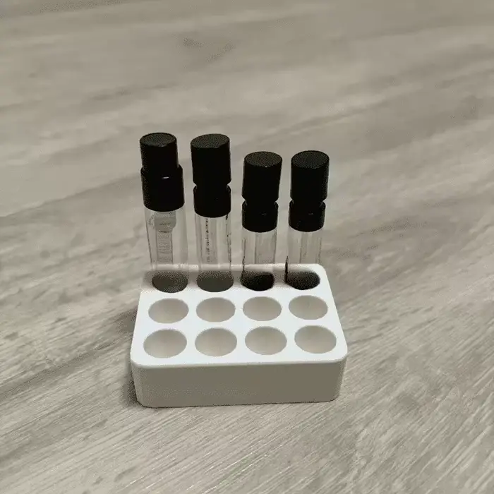 Plateau de rangement pour échantillons de parfum, compatible avec les mini-bouteilles de parfum de 10 mm, organisateur de cosmétiques, support pour bouteilles de chambre à coucher