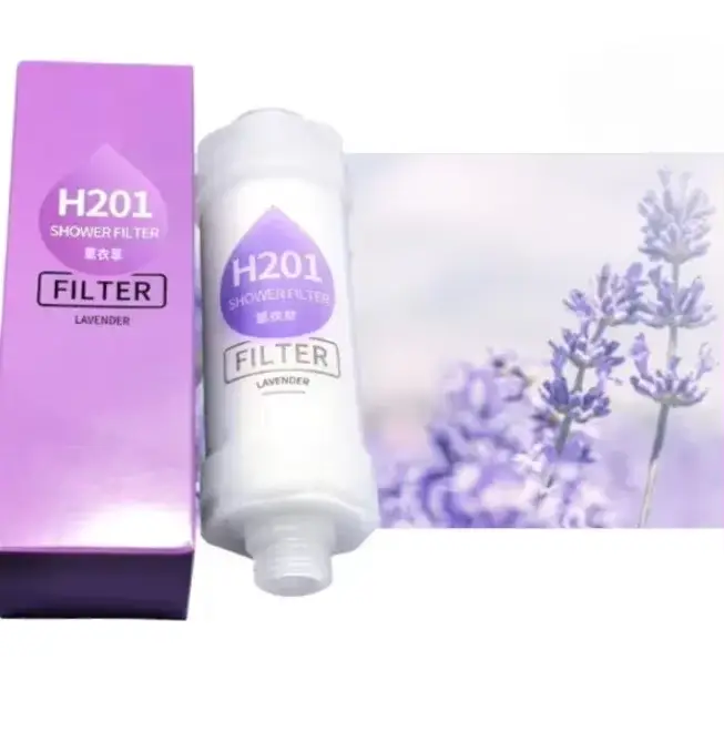 Filtre de douche déchlorant, filtre au jasmin, élimine les impuretés, parfum lavande, anti-calcaire,
