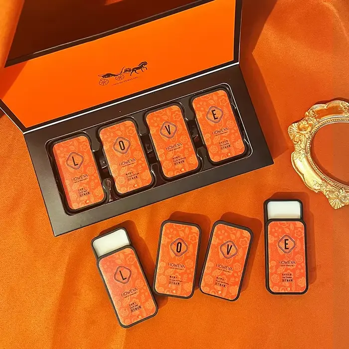 Ensemble de parfums solides 4 pièces, floraux et fruités, longue tenue, portables, parfum léger, cadeau quotidien