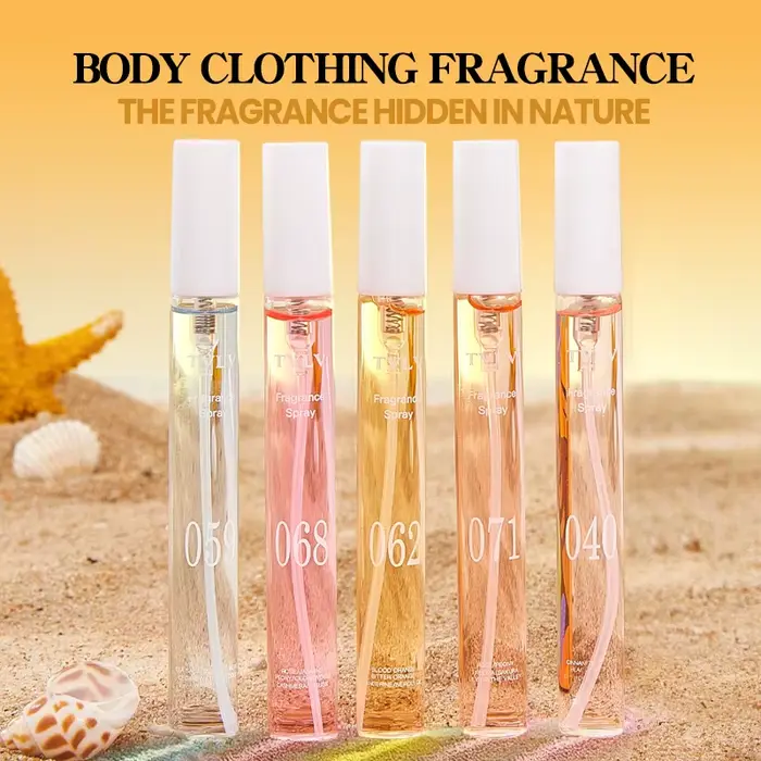 Ensemble de 5 mini-sprays parfumés - Format voyage portable, parfum d'été rafraîchissant longue durée pour femmes