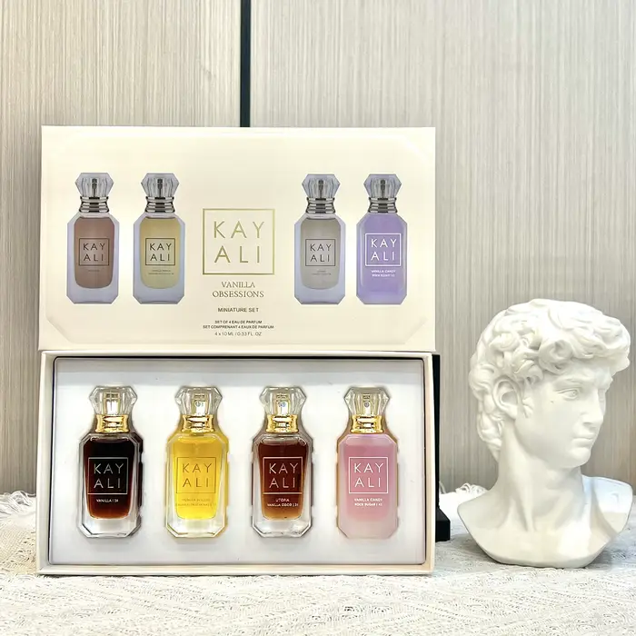 Ensemble de mini-parfums 40 ml, 4 x 10 ml, vanille, noix de coco, bonbons floraux, eau de parfum, en