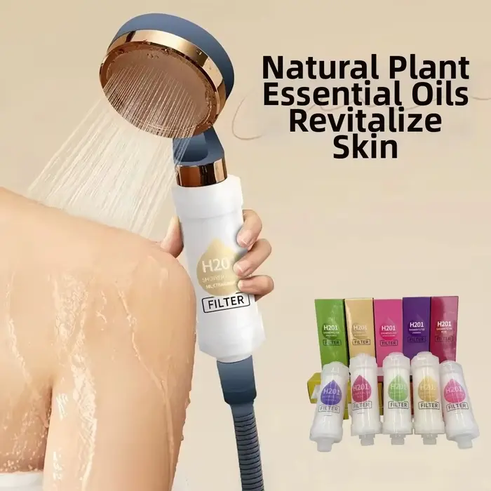 Filtre de Douche Haute Pression à la Vitamine C pour Soin de la Peau, Parfum Lavande, Élimine les Impuretés, Adoucisseur d'Eau Qualité Spa