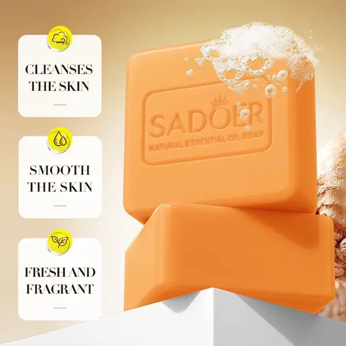 Savon antibactérien hydratant avec huile essentielle de gingembre pour peau lumineuse et sans imperfection occaions quotidiennes cadeau