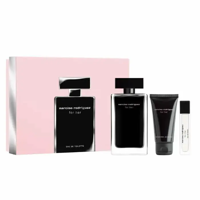 Narciso Rodriguez For Her Eau De Toilette Spray 100ml Coffret 3 Produits