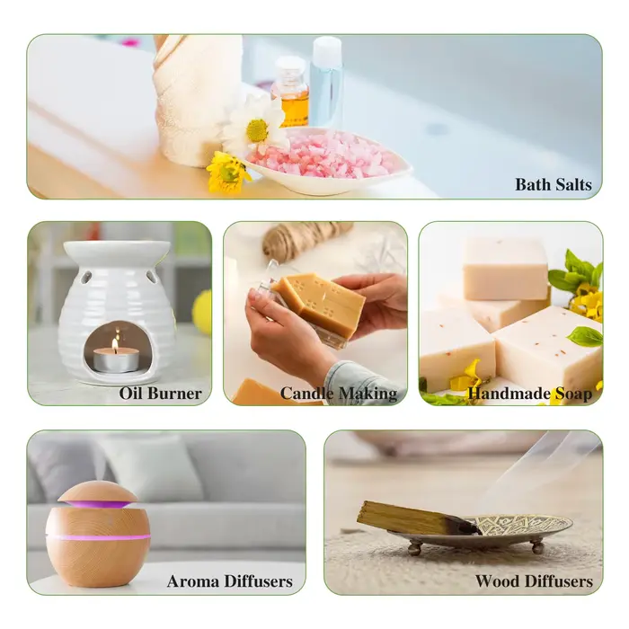 EUQEE – huile parfumée à bille de 10ml, pour humidificateur, aromathérapie, fabrication de bougies, musc blanc, noix de coco et vanille, cerise Parma violette