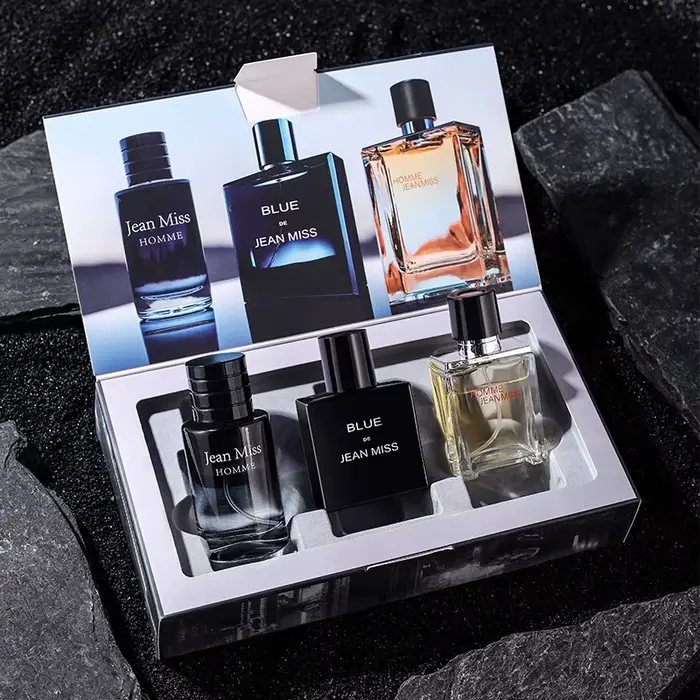 Parfum naturel frais 30ml pour hommes, coffret cadeau, ensemble de 3 pièces, parfum de Cologne durab