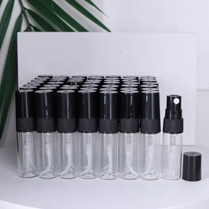 Flcopropriété de parfum en verre transparent de haute qualité