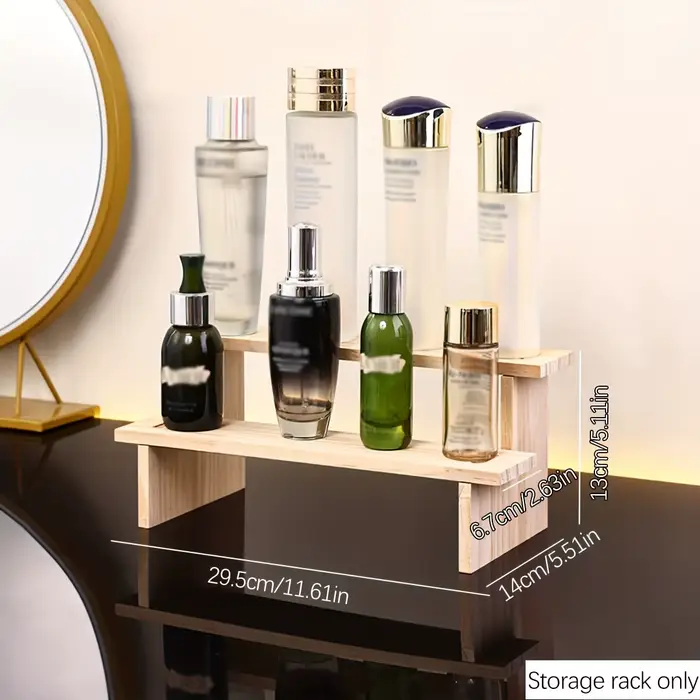 Support de présentation de parfums en bois, 1 pièce, organisateur de bureau multifonctionnel pour co