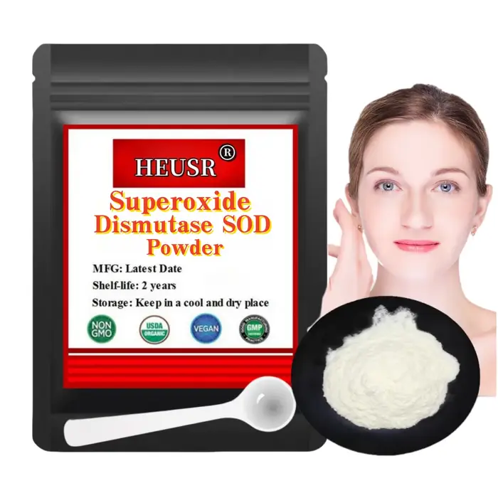 Poudre Sod de superoxyde désutase Pure 99%, pour les soins de la peau, hydrate et retarde le matériau cosmétique du vieillissement, offre spéciale