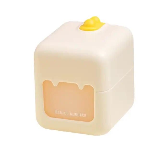Flacon de voyage portable 2-en-1 pour le démaquillage, étanche, avec compartiment pour le liquide et les cotons, rangement multifonctionnel.