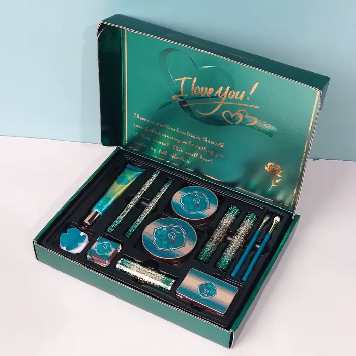O'CHEAL Ensemble de maquillage 13 pièces : Baume à lèvres, Correcteur, Fard à paupières, Poudre libr