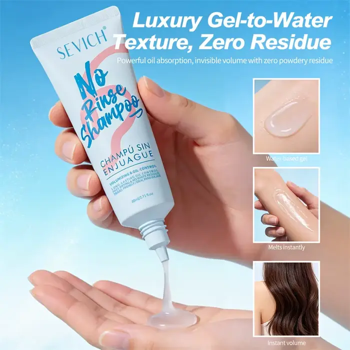Shampooing sans rinçage, shampooing sec sans eau, contrôle du sébum, volumateur de cheveux, soin capillaire rapide et frais, soin capillaire portable pour femmes, 80 ml